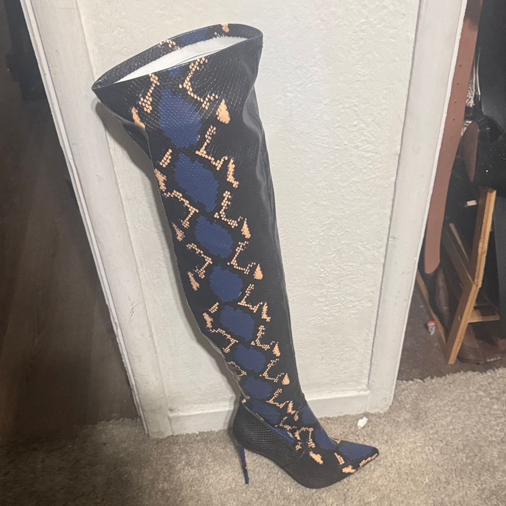 Steve Madden Over-the-Knee Boots in Black, Blue, and Camel